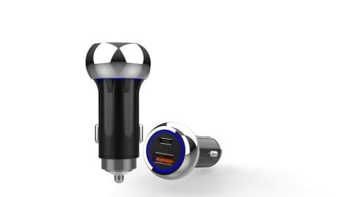 شاحن سيارة 84 واط ثلاث منافذ 2PD و USB