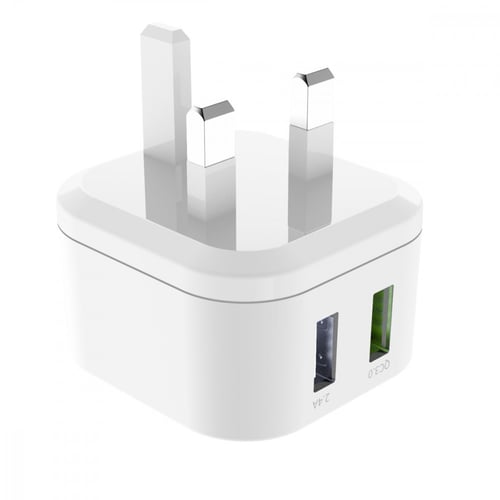 شاحن جداري سريع مخرجين USB كوالكم Q3