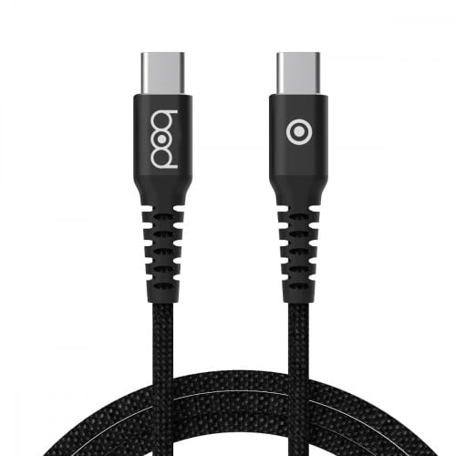 وصلة تايب سي 200 سم قماش اسود ماركة بود bod