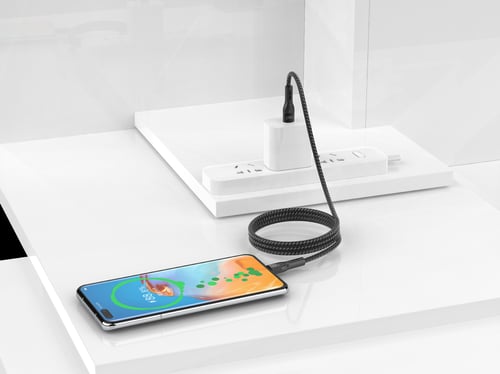 كيبل تايب سي 120 سم قماش اسود