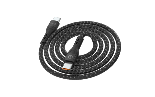 كيبل تايب سي 120 سم قماش اسود