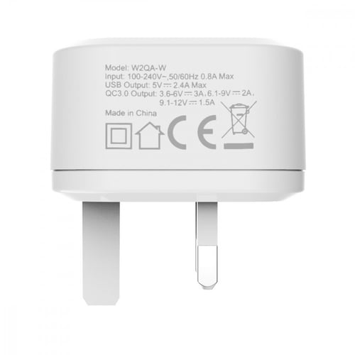 شاحن جداري سريع مخرجين USB كوالكم Q3