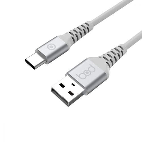 كيبل تايب سي 200 سم جلد ابيض ماركة بود bod