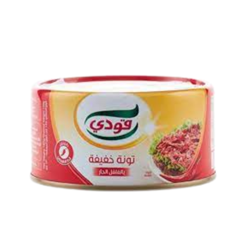 تونة قودي خفيف كبير حار 48*185 جم