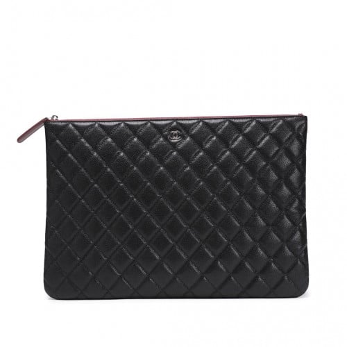 ‎شانيل (كافيار) فضي Chanel size 33cm