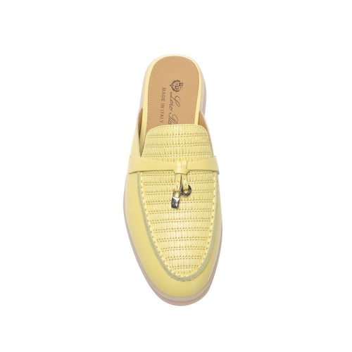 Loro piana هاف فلات لوربيانا ( pale yellow leather...