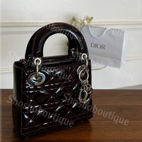 (عنابي) LADY DAIOR MINI 17 CM
