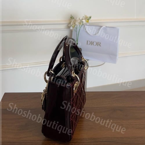 LADY DIOR MINI 17 CM (عنابي)