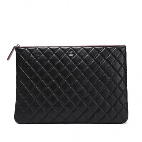‎شانيل (لامب سكن ) فضي Chanel size 33cm