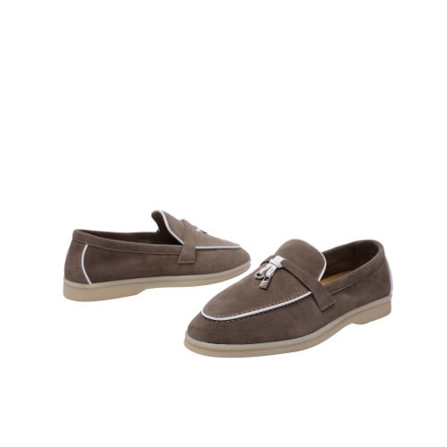 loro piana (36) فلات لورو بيانا (BAVARIAN BROWN/WH...