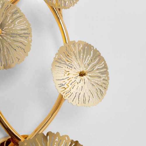 ثريا جدار داخلية كلاسيك دوائر ذهبية LED