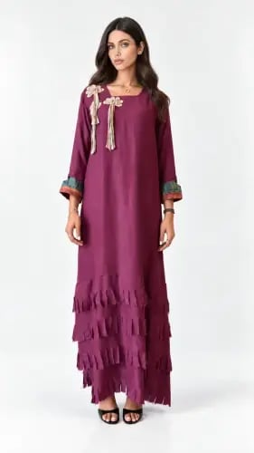 The Plum Fringe Dress