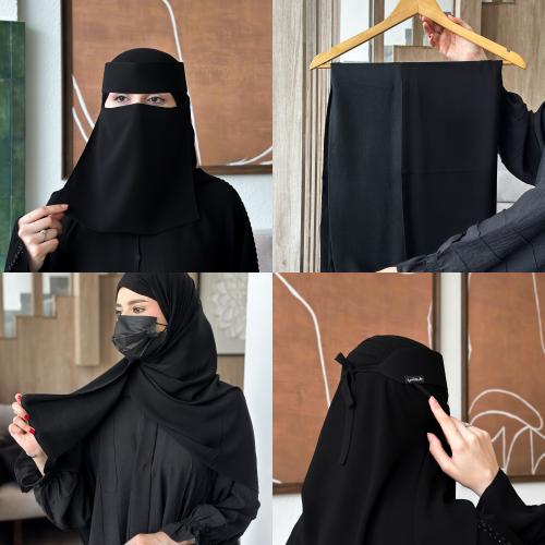 عدد 2 نقاب سقنتشر عادي +عدد 2طرحه قطن
