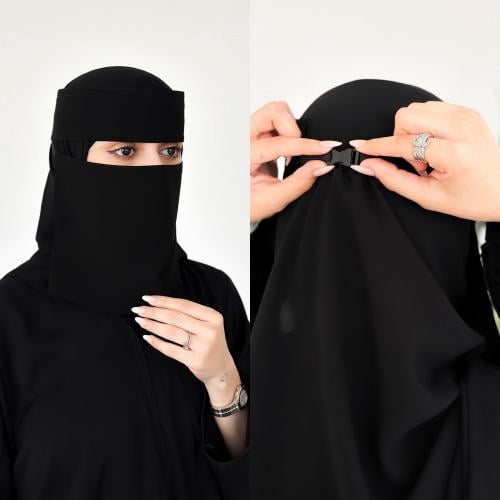 عدد 3 نقاب مشبك عادي قصير