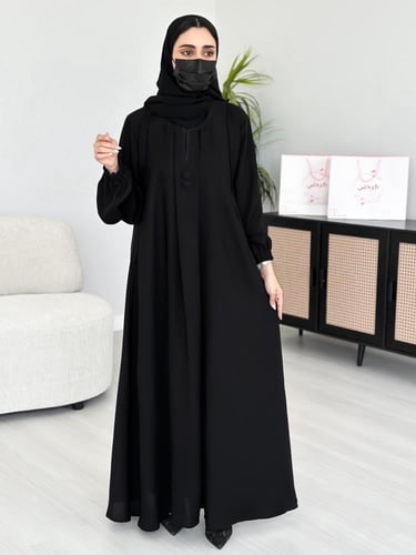 عباية بتصميم مبتكر+ طرحه ونقاب مجانًا