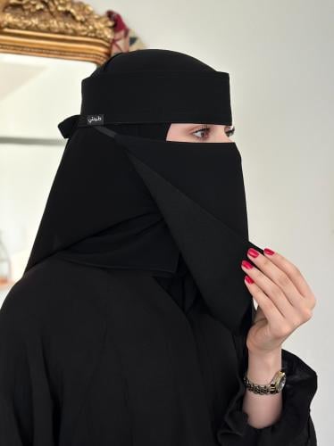 عدد 3 نقاب مبطن قطن وسط