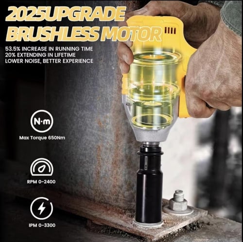 دريل كهربائي لاسلكي 21 فولت 650 نيوتن مع بطاريتين...