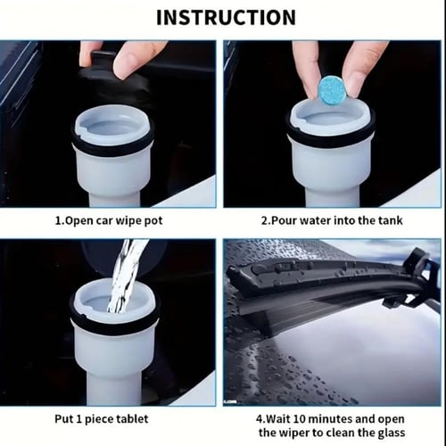 حبيبات تنظيف زجاج السيارة المركزه (5حبات)