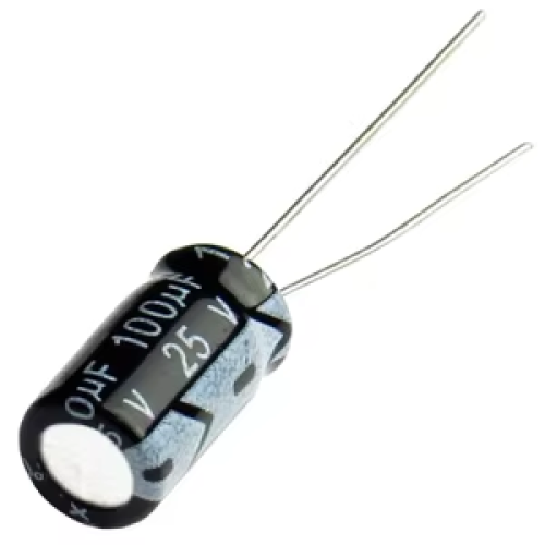 مكثف إلكتروليتي شعاعي 100µF 25V (100µF 25V Radial...