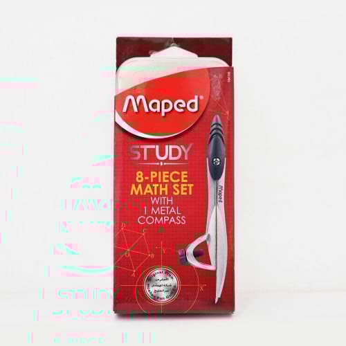 ‏maped STUDY 8-PIEC MATH SET-علبة هندسة مابد ستدي