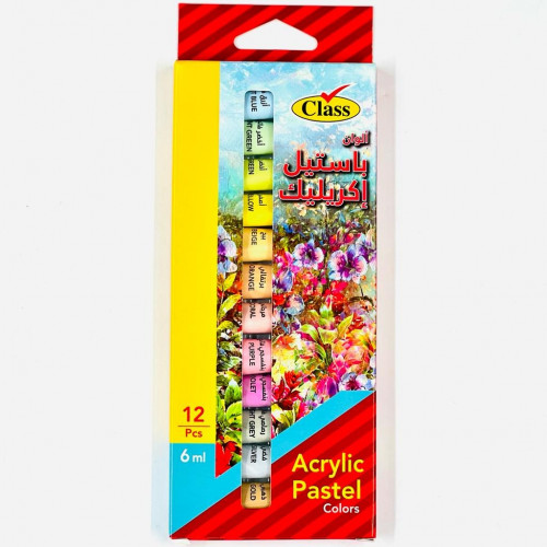 الوان اكريلك باستيل 12 لون 6 ml