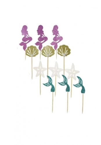 تغريسه كيك 12 قطعة ( حورية بحر ، صدف ، نجمة البحر...