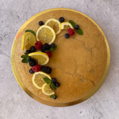 كيكة ليمون بالتوت الازرق