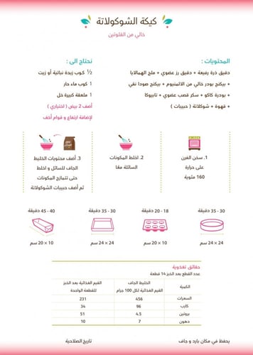 خليط كيك الشوكلاته GF