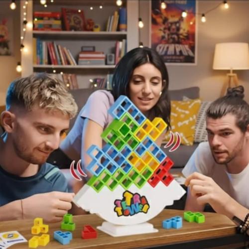 لعبة ألغاز Tetra Tower الممتعة التوازن والتراث للأ...