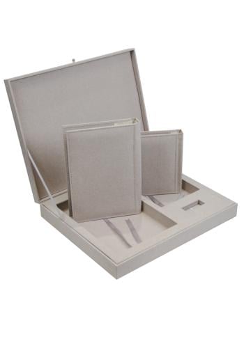 البومين حراري مع صندوق A4/A5 بدون حشوة لون رمادي ف...