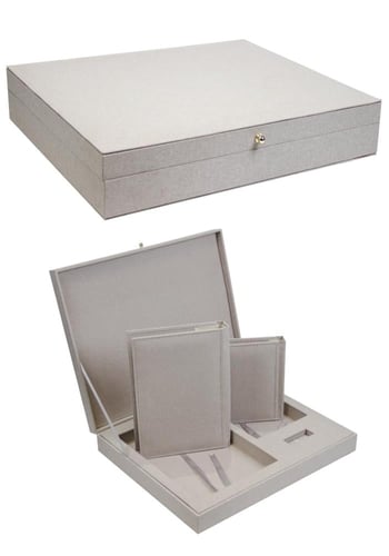 البومين حراري مع صندوق A4/A5 بدون حشوة لون رمادي ف...