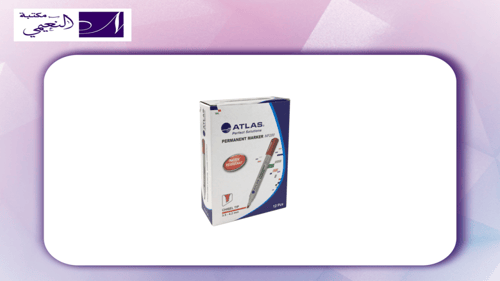 12-قلم ماركر MARKER PARMANENT ATLAS