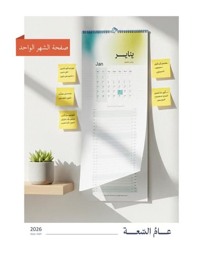 تقويم من حُسن لعام السعة 2026