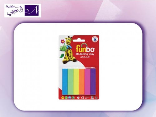 صلصال فانبو من 6 ألوان فسفورية متعدد الألوان