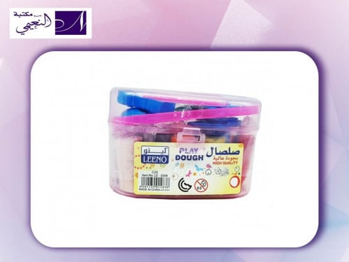 طقم صلصال متعدد الالوان بعلبة بلاستيك متوفر بحجمين...