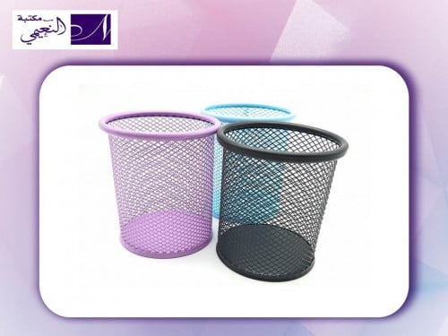 حامل أقلام معدني إسطواني للأستخدام المكتبي متوفر ب...