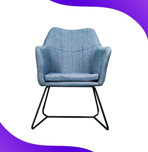 كرسي قماش بحري_ Fabric Chair- BLUE