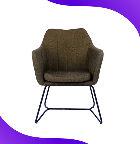 كرسي قماش بني_ Fabric Chair - BROWN