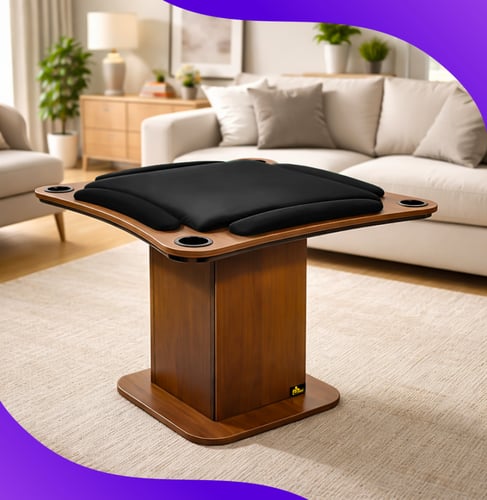 طاولة بلوت مع كراسي أسود_Blot Table BLACK with Cha...