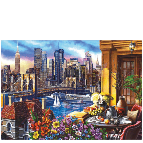 لعبة تركيب الصورة مدينة ليلية، بروكلين، لغز 2000 ق...