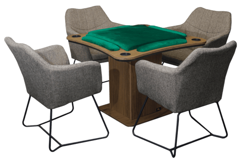 طاولة بلوت الملكية الأصلية بلاك أديشن لون أخضر مع...