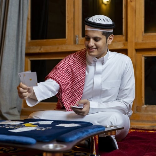 طاولة بلوت منحنية أرضية لون أزرق_Curved Ground Blo...