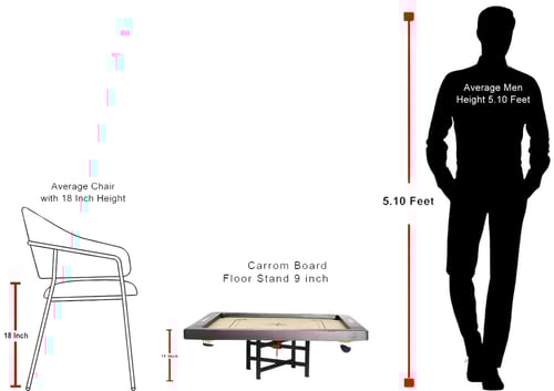ستاند كيرم أرضي- Click Lock Carrom Stand