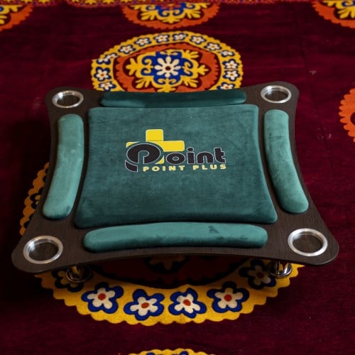 طاولة بلوت أرضية منحنية لون زيتي_Curved Ground Blo...