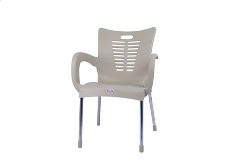 كرسي بلاستيك بيج بأرجل (استيل )-Plastic Chair - BE...