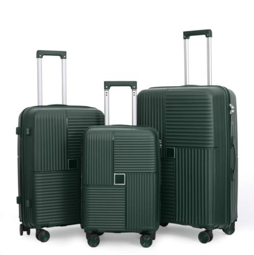 مجموعة حقائب سفر بعجلات أنيقة من البولي بروبيلين ل...