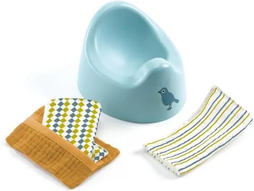 Djeco Pomea Doll Potty & Wipes