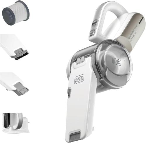 بلاك+ديكر مكنسة يدوية لاسلكية، 14.4 فولت، بطارية ل...