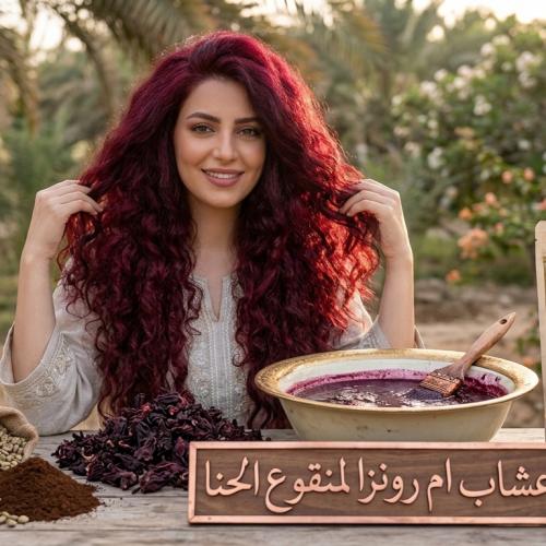 خلطة أعشاب عربيه لشعر خمري أسرار منقوع حناء طبيعية...
