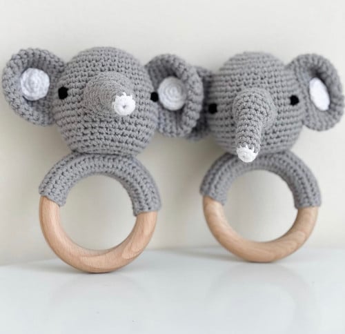 خشخيشة الكروشيه - الفيل